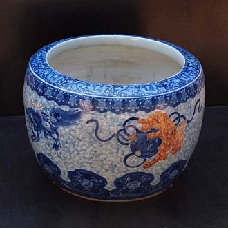 Хибачи, японская керамическая ваза